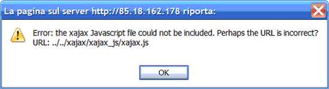 xajax error